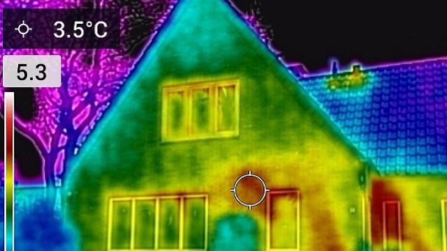 Warmtescan van een woning